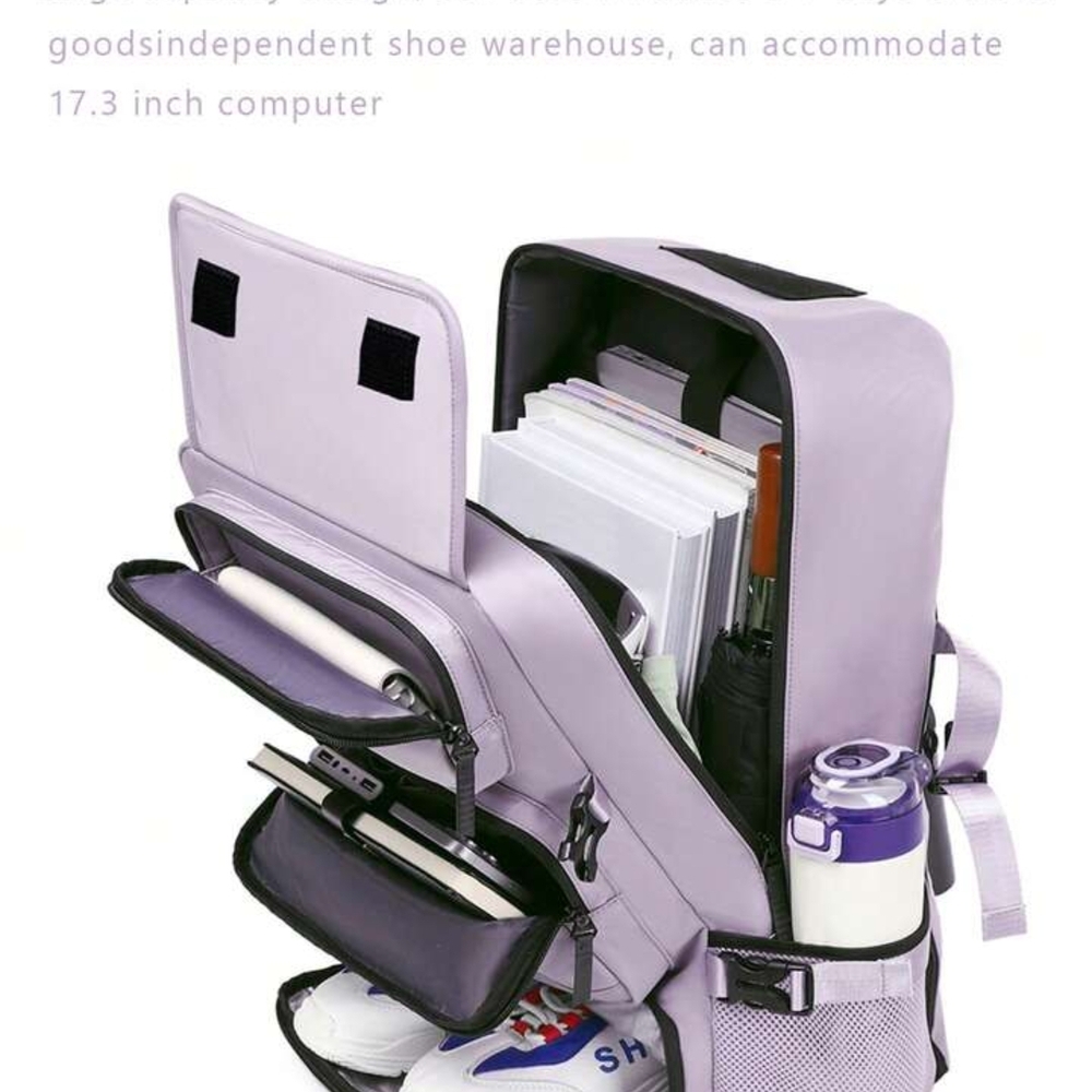 Stylish Lavender Multi-Functional Backpack - image 5